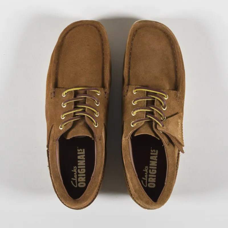 Clarks Originals Wallabee Boat Shoes Cola Suede-6