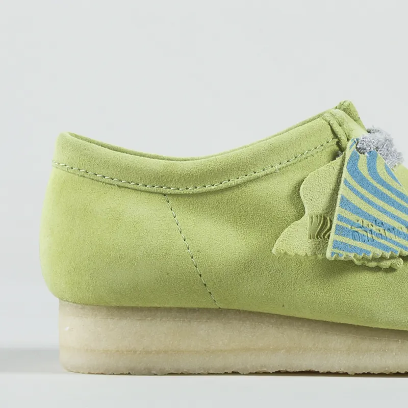 Clarks Originals Wallabee Shoes Pale Lime Suede -4