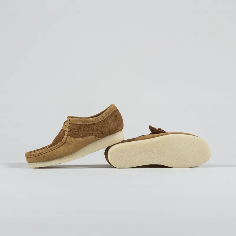 Clarks Originals Wallabee Shoes Tan Combi-3
