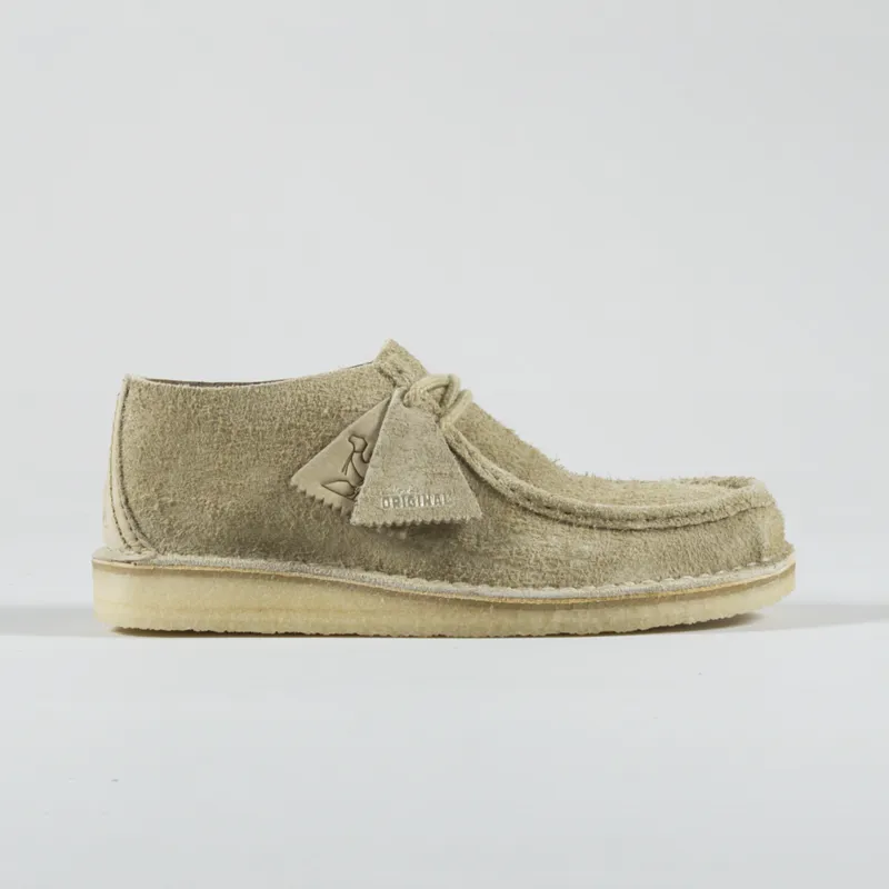 Clarks Originals Desert Nomad Shoes Maple Hairy Suede-2