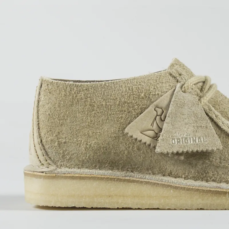 Clarks Originals Desert Nomad Shoes Maple Hairy Suede-4