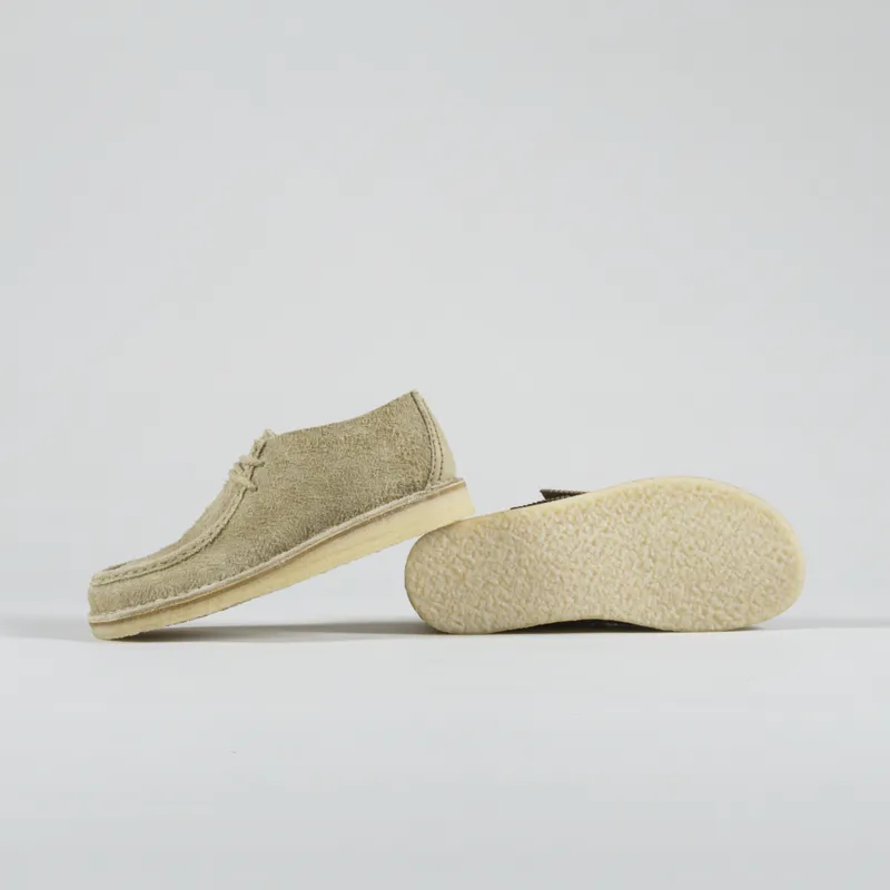 Clarks Originals Desert Nomad Shoes Maple Hairy Suede-3