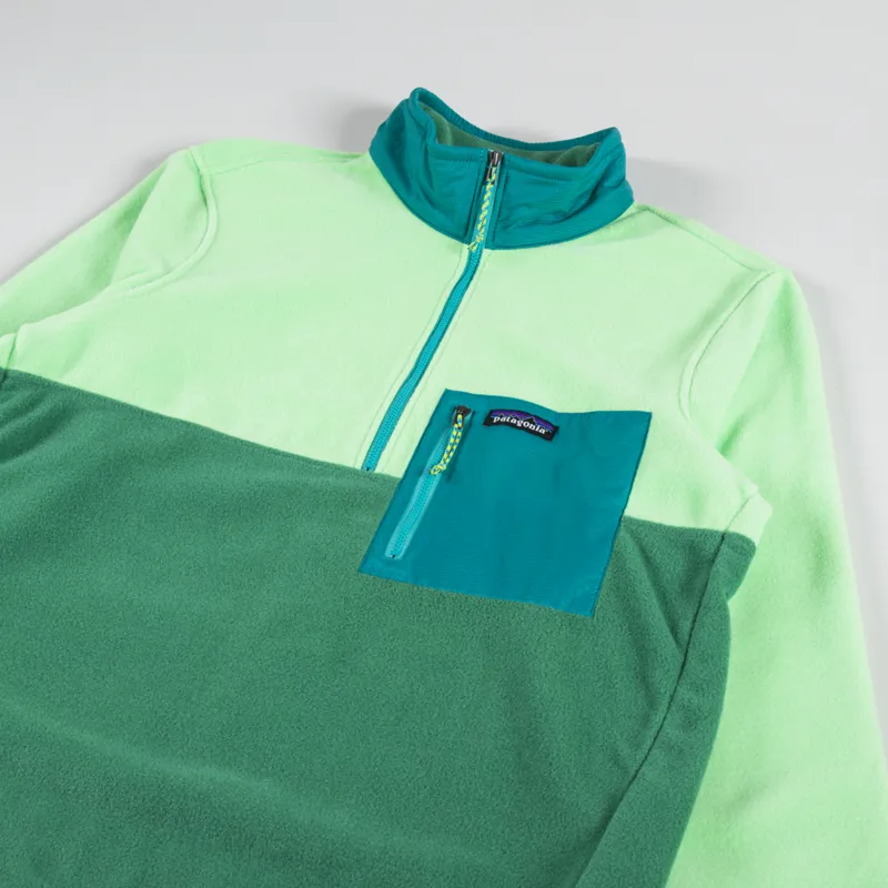 Patagonia green fleece pullover shop