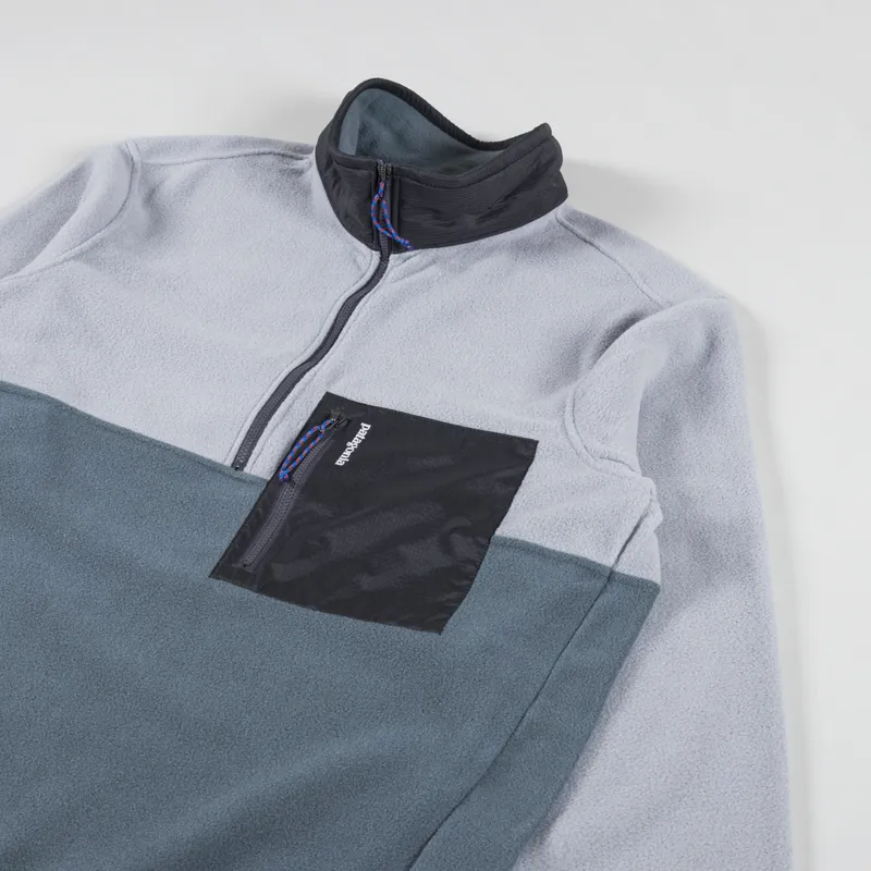 Patagonia Microdini Half Zip Fleece Pullover Nouveau Green Salt Grey-1