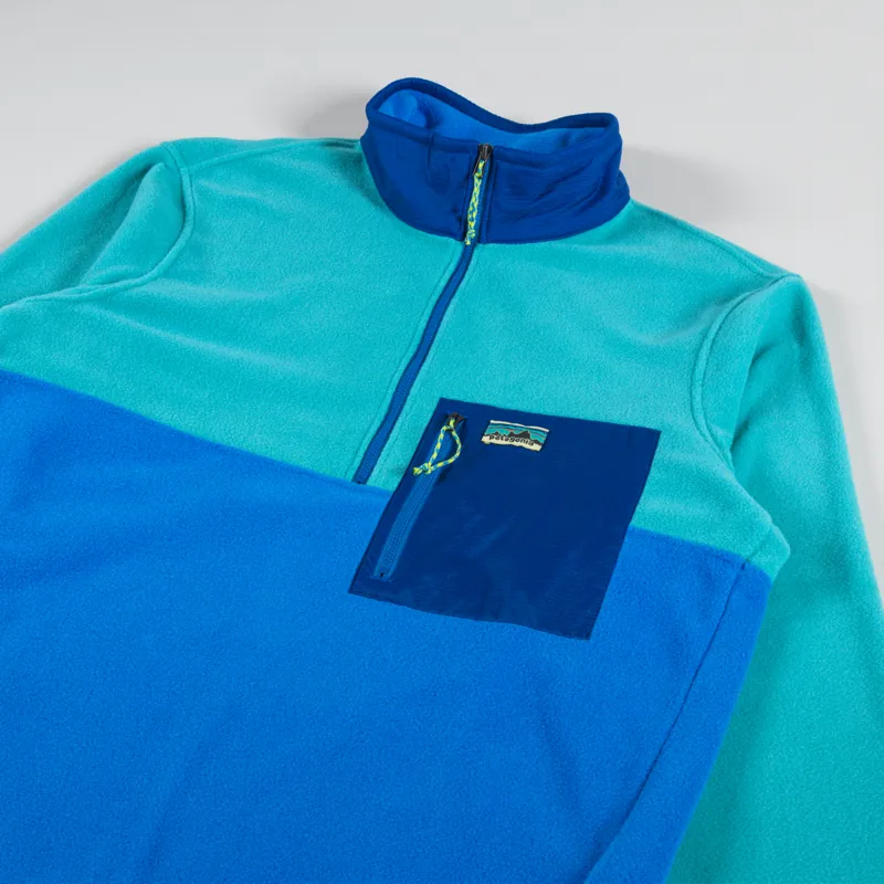 Patagonia Microdini Half Zip Fleece Pullover Vessel Blue-2