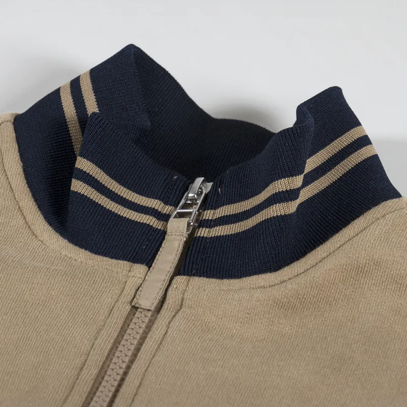 Universal Works Vale Half Zip Sand -5