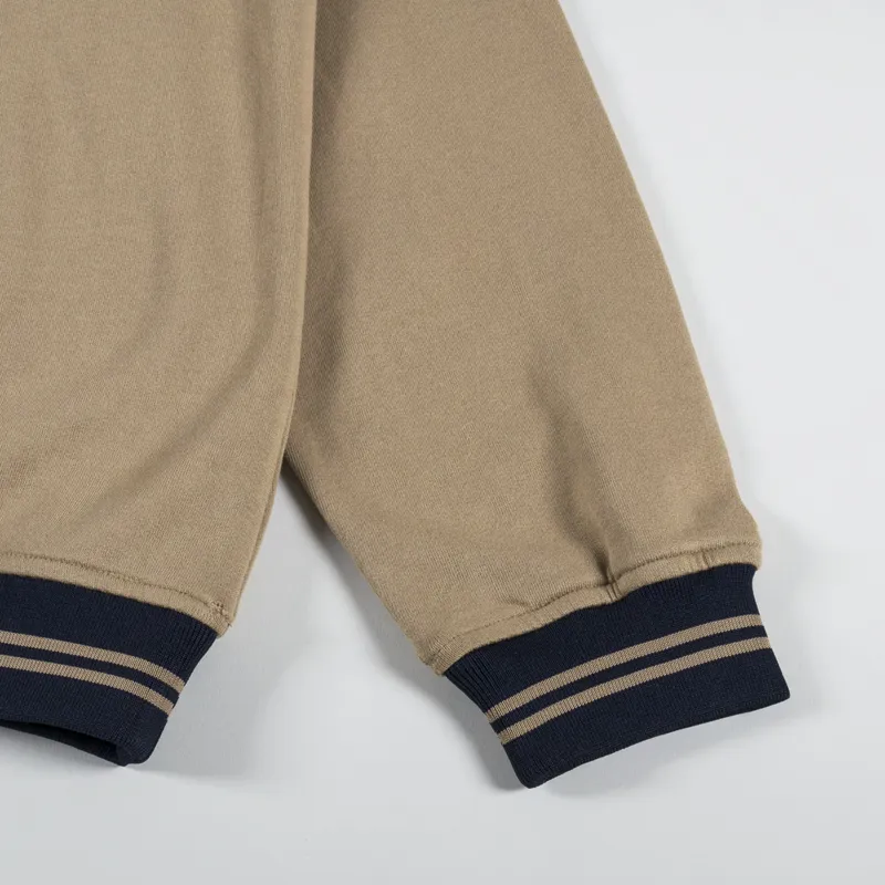 Universal Works Vale Half Zip Sand -7