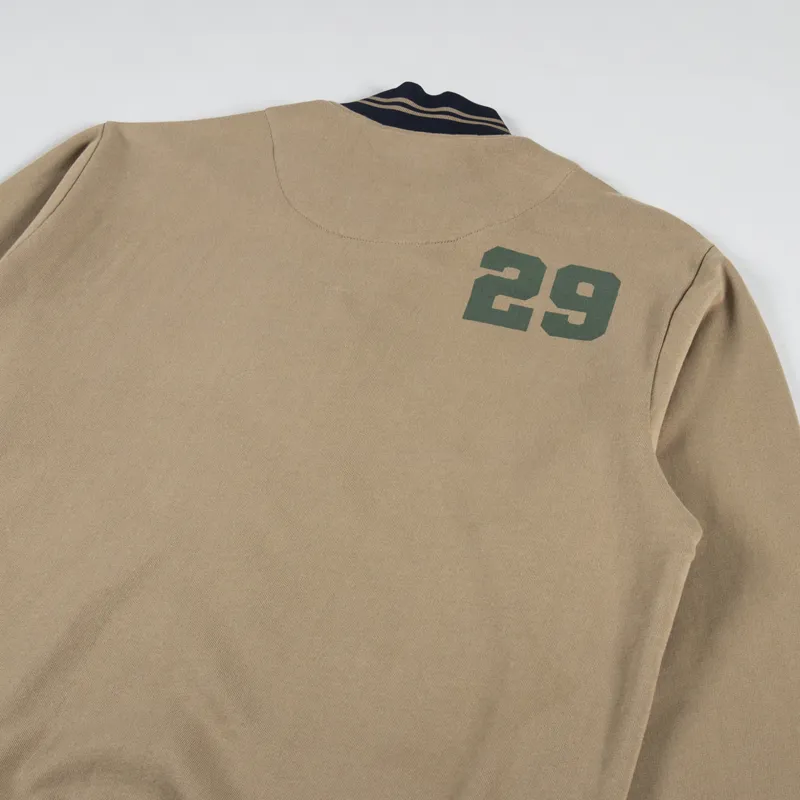 Universal Works Vale Half Zip Sand -3
