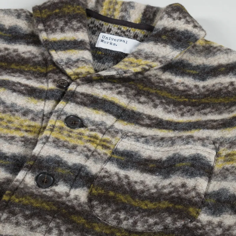 Universal Works New York Cardigan Fairisle Wool Mix-6