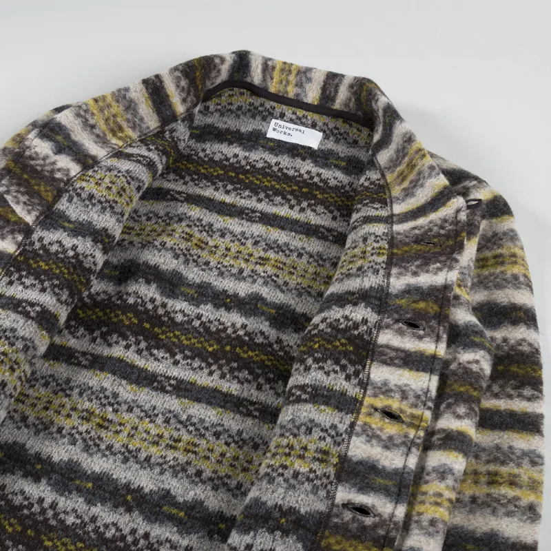 Universal Works New York Cardigan Fairisle Wool Mix-4