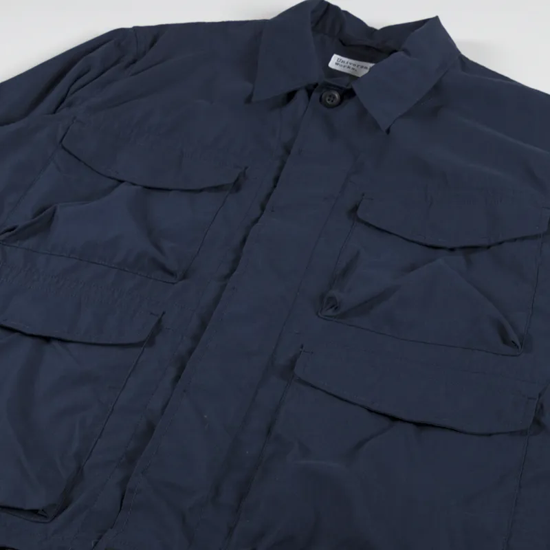 Universal Works Parachute Field Jacket Navy Recycled Poly Tech-3