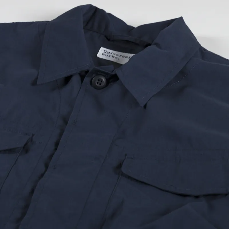 Universal Works Parachute Field Jacket Navy Recycled Poly Tech-4