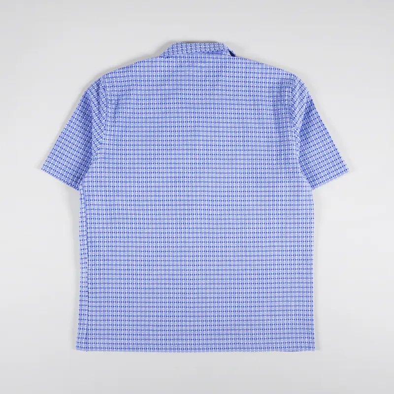 Universal Works Road Shirt Blue Delos Cotton-1