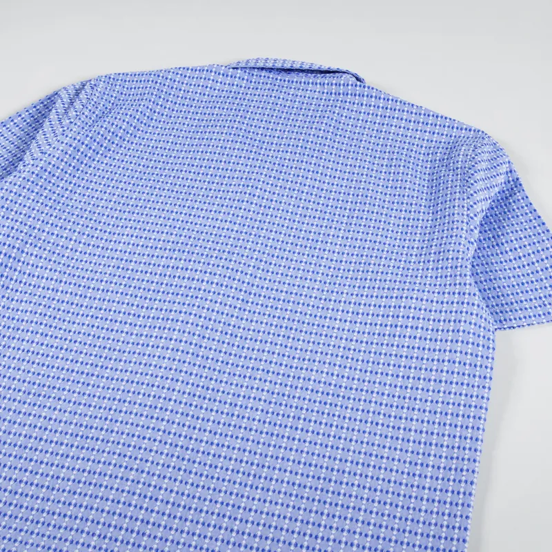 Universal Works Road Shirt Blue Delos Cotton-3