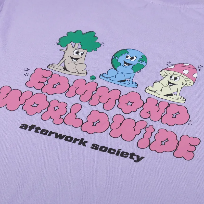 Edmmond Studios Afterwork Society T Shirt Plain Light Purple-4