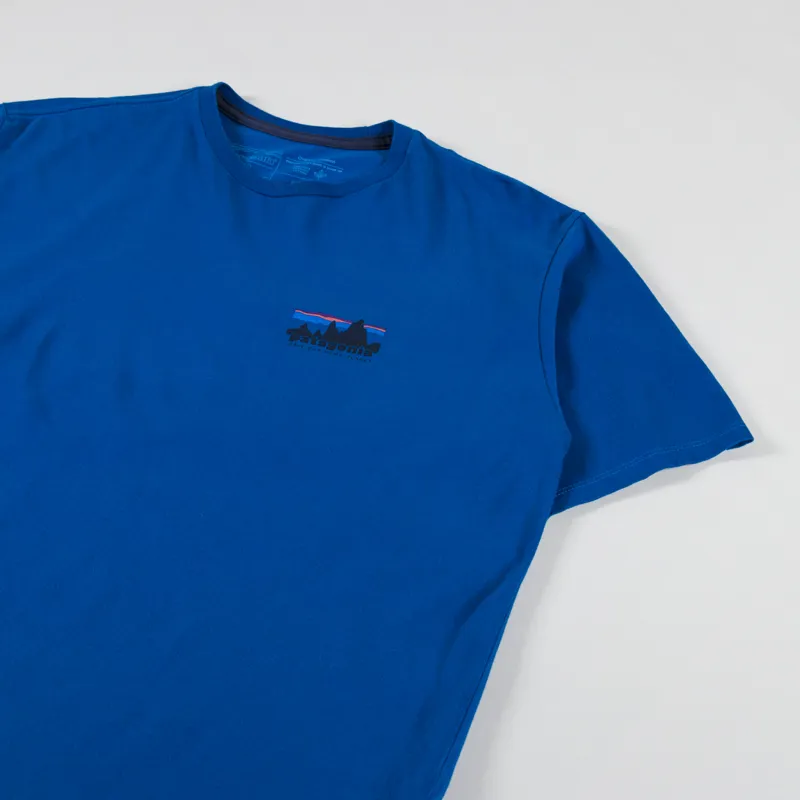 Patagonia 73 Skyline Organic T Shirt Endless Blue-5