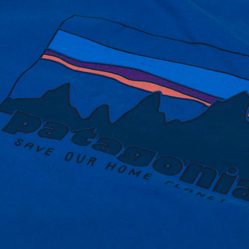 Patagonia 73 Skyline Organic T Shirt Endless Blue-2