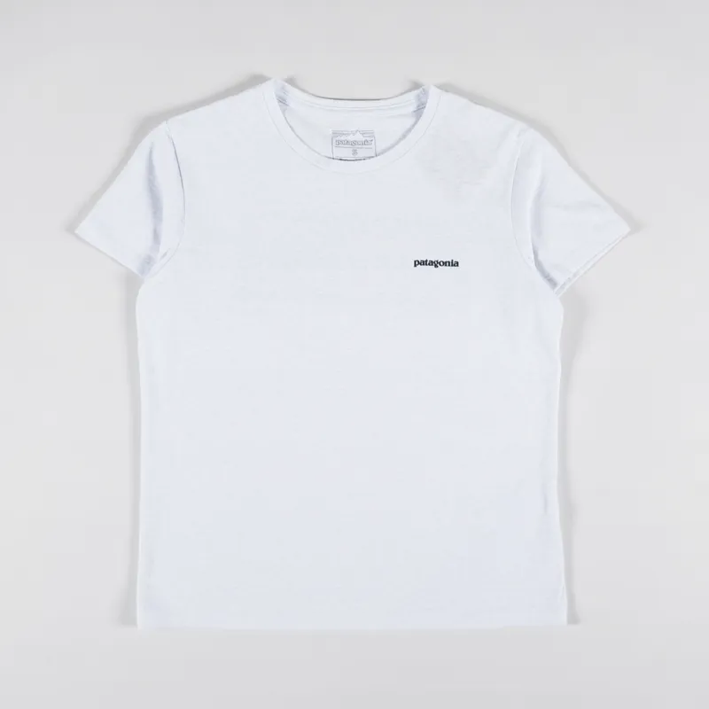 Patagonia Womens P-6 Logo Responsibili-Tee White-1