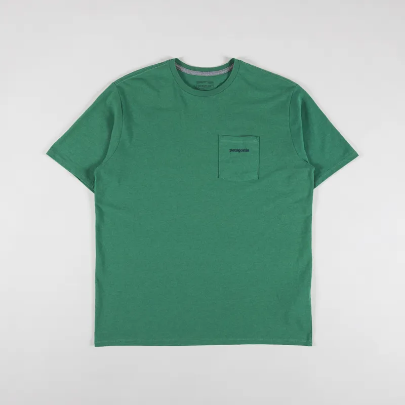 Patagonia Boardshort Logo Pocket Responsibili-Tee Gather Green-1