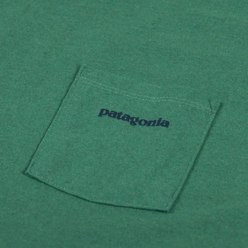 Patagonia Boardshort Logo Pocket Responsibili-Tee Gather Green-3