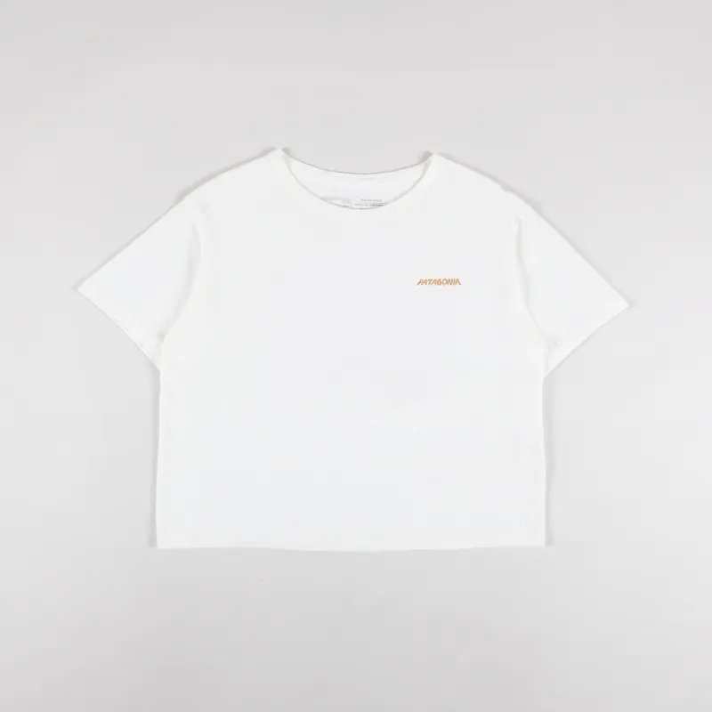 Patagonia Womens Sunrise Rollers Organic Easy Cut T Shirt Birch White-5