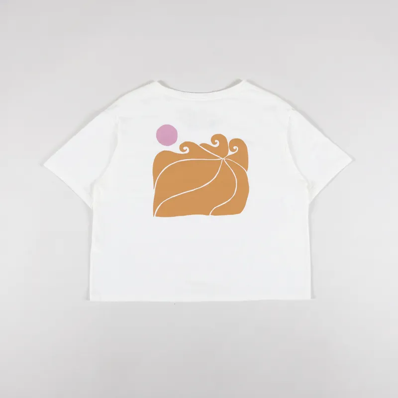 Patagonia Womens Sunrise Rollers Organic Easy Cut T Shirt Birch White