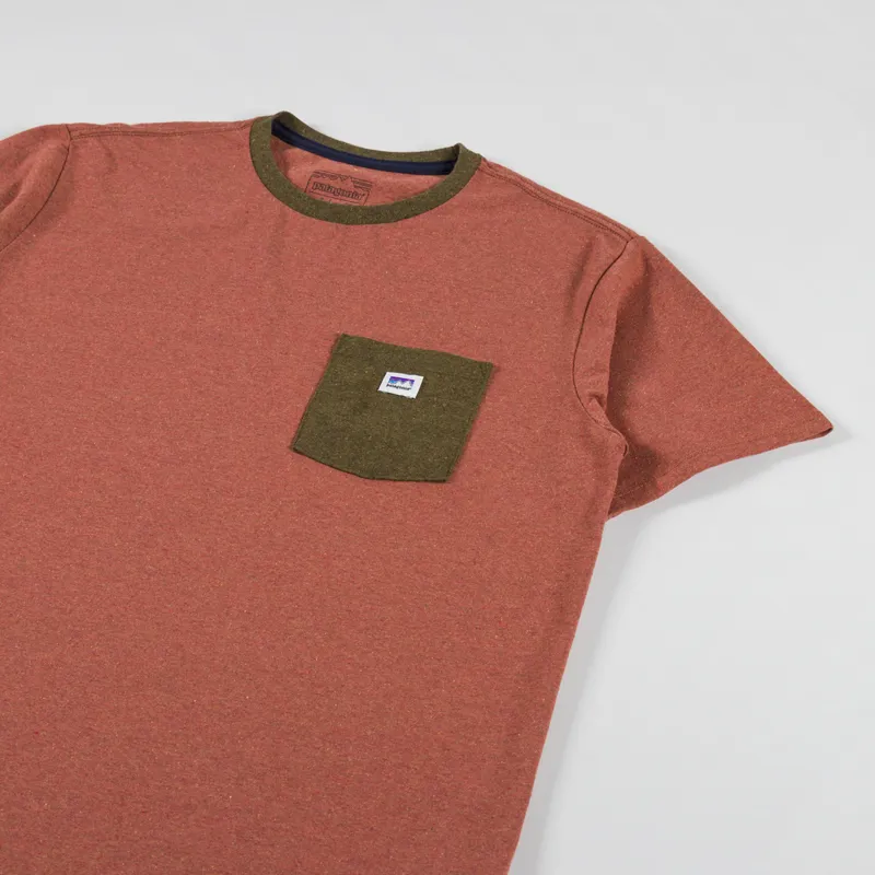 Patagonia Shop Sticker Pocket Responsibili-Tee Henna Brown-1