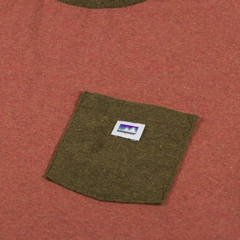 Patagonia Shop Sticker Pocket Responsibili-Tee Henna Brown-2