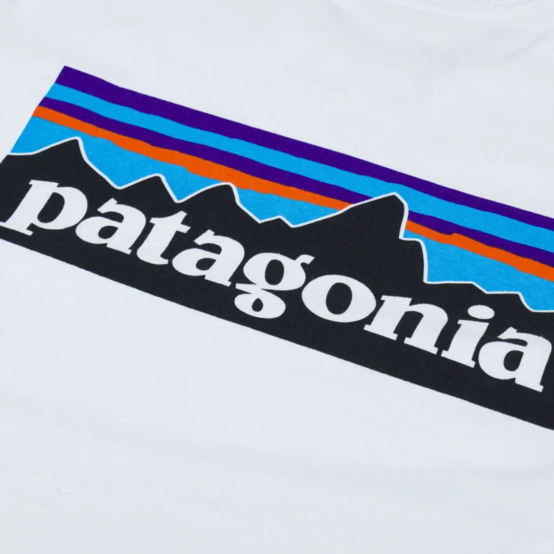 Patagonia Long Sleeve P-6 Logo Responsibili-Tee White-6
