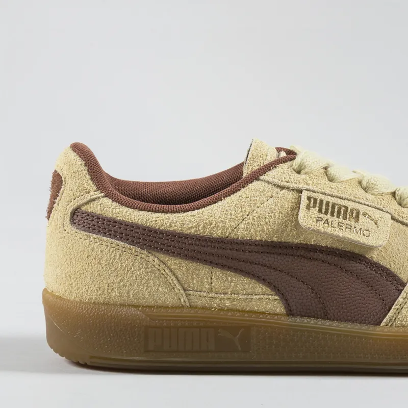 Puma Palermo Hairy Shoes Chamomile Brown Mushroom-5