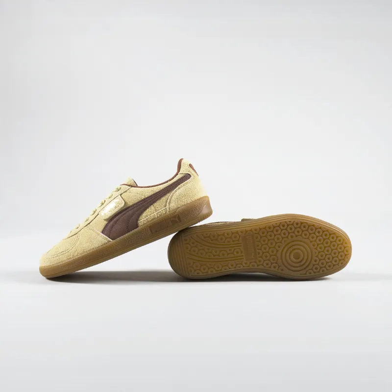 Puma Palermo Hairy Shoes Chamomile Brown Mushroom-3