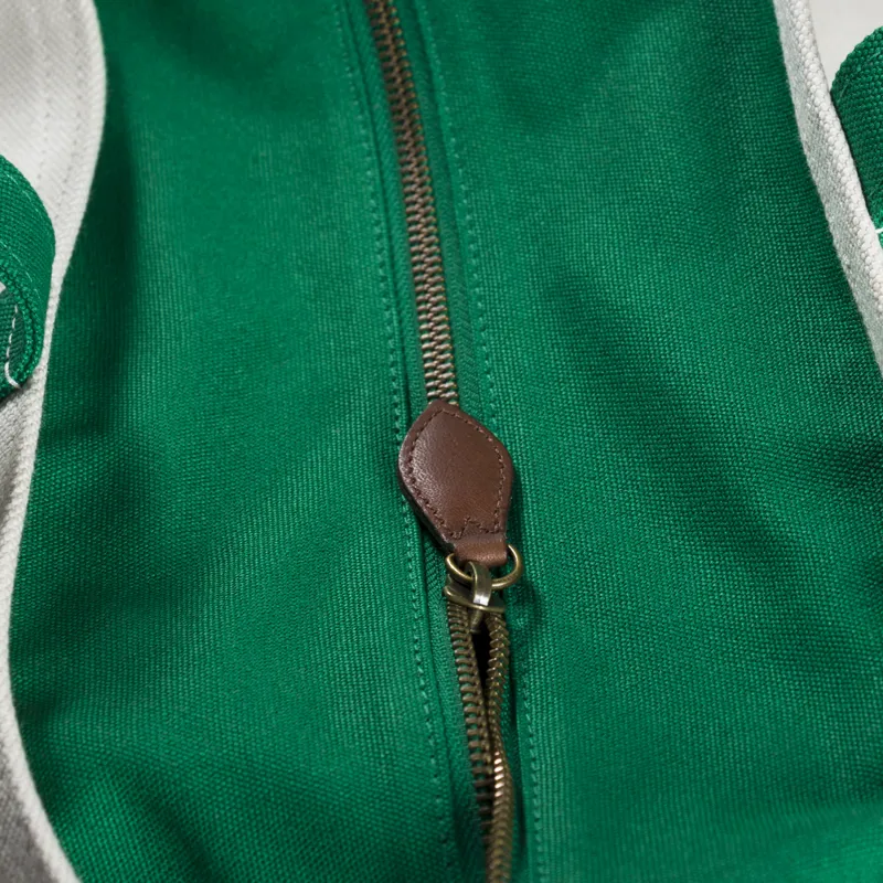 Polo Ralph Lauren Logo Embroidered Canvas Tote Hillside Green Cream-4