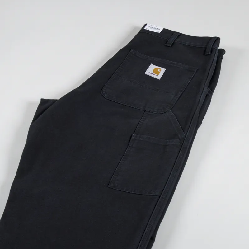 Carhartt WIP Double Knee Pant Black Aged Dearborn Canvas-5