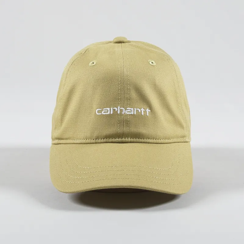 Carhartt WIP Canvas Script Cap Agate White-1