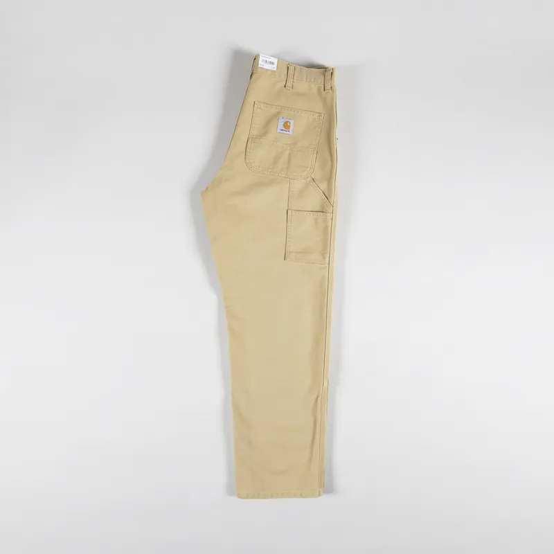 Carhartt WIP Double Knee Pant Bourbon Dearborn Canvas-2