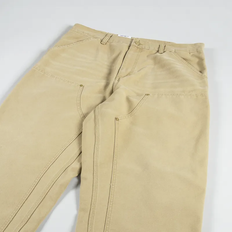 Carhartt WIP Double Knee Pant Bourbon Dearborn Canvas-4