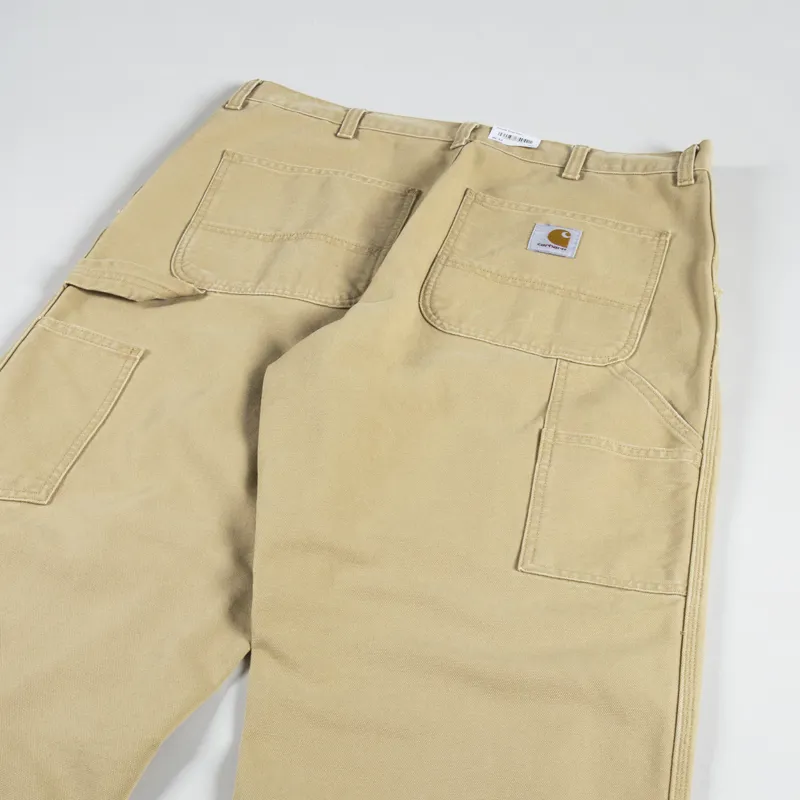 Carhartt WIP Double Knee Pant Bourbon Dearborn Canvas-3