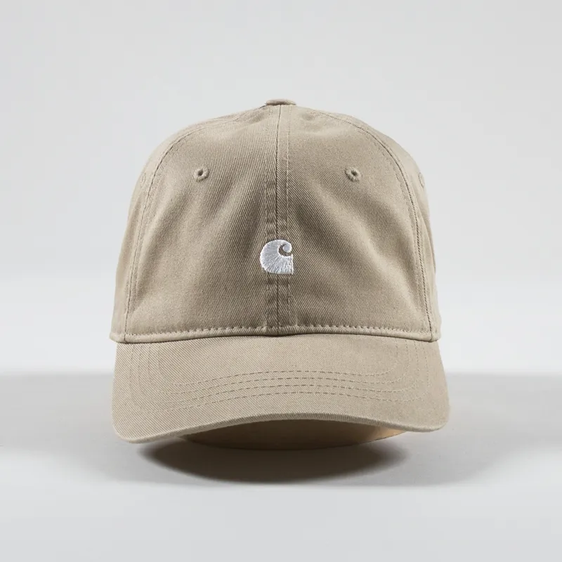 Carhartt WIP Madison Logo Cap Sable White-1