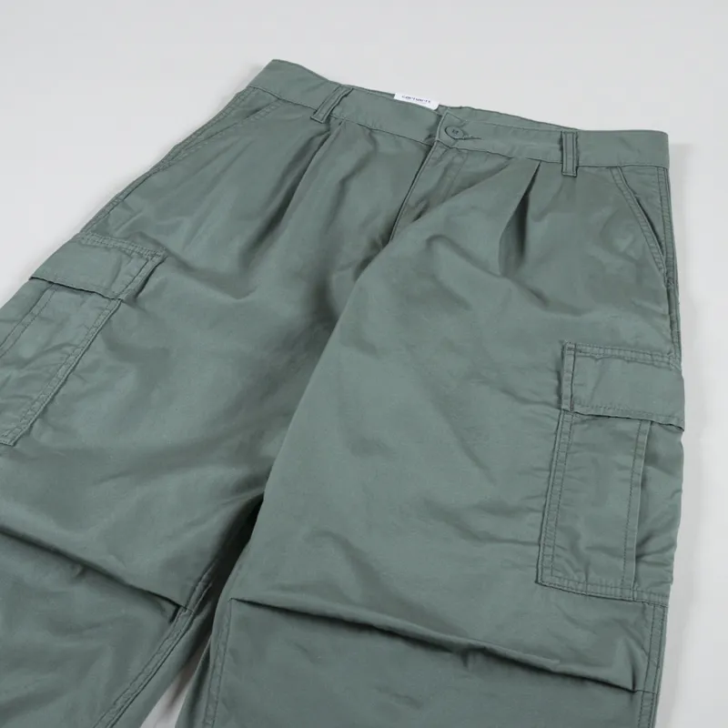 Carhartt WIP Cole Cargo Pant Park Rinsed Lane Poplin-4