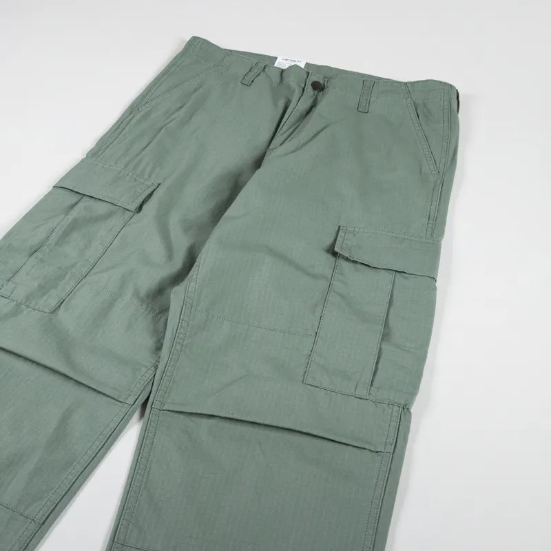 Carhartt WIP Regular Cargo Pant Park Rinsed Columbia Ripstop-4