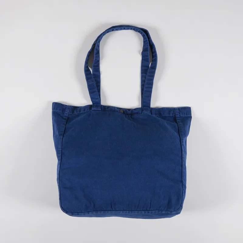 Carhartt WIP Shoulder Garrison Tote Bag Elder Blue Stone Dyed