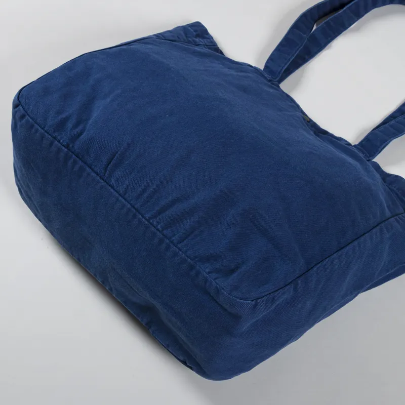 Carhartt WIP Shoulder Garrison Tote Bag Elder Blue Stone Dyed