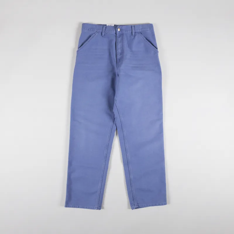Carhartt WIP Single Knee Pant Bay Blue Aged Dearborn Canvas-1
