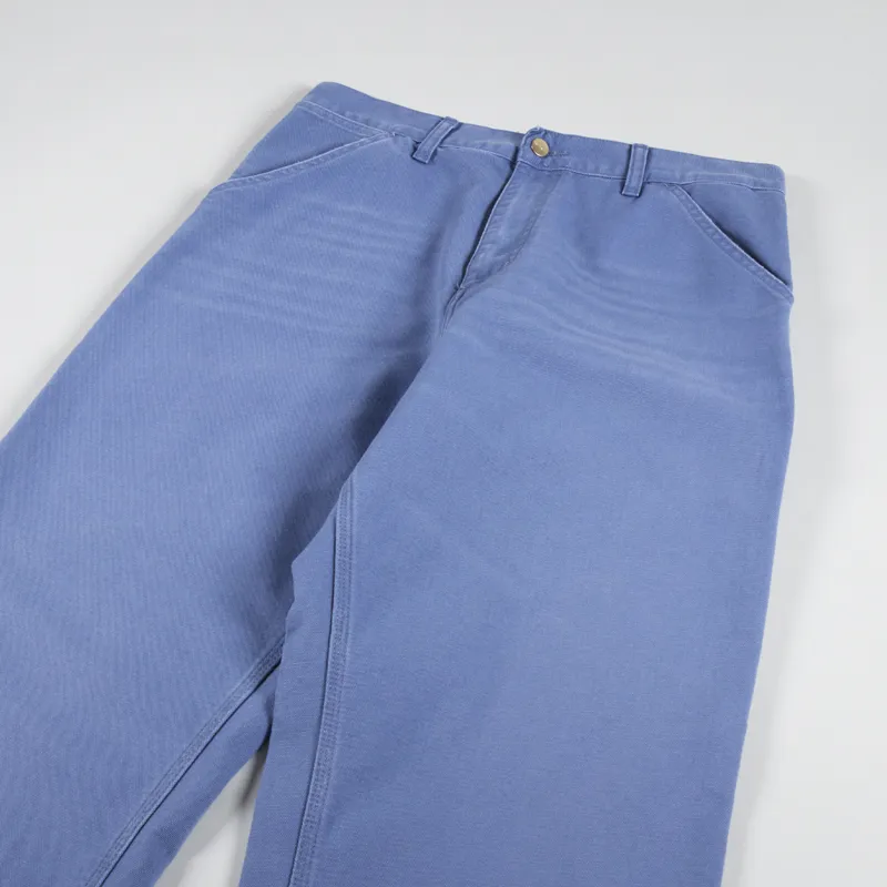 Carhartt WIP Single Knee Pant Bay Blue Aged Dearborn Canvas-4