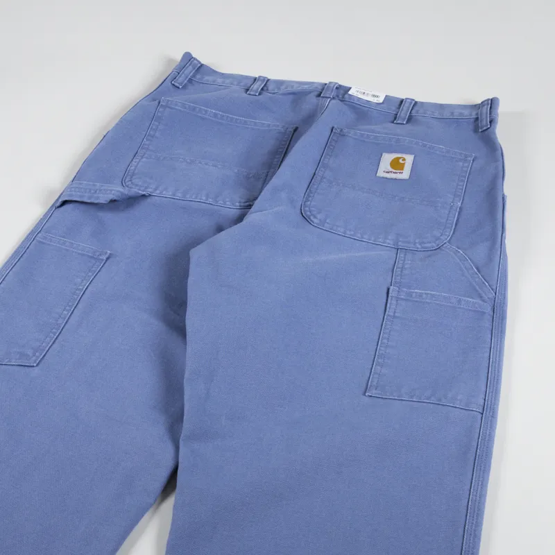 Carhartt WIP Single Knee Pant Bay Blue Aged Dearborn Canvas-3