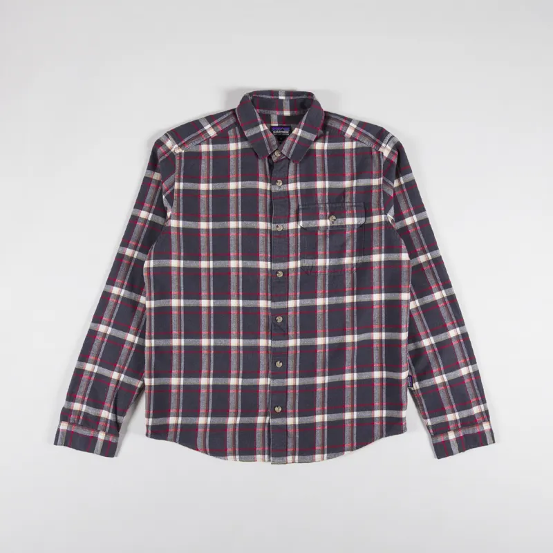 Patagonia Lightweight Fjord Flannel Shirt Major Ink Black