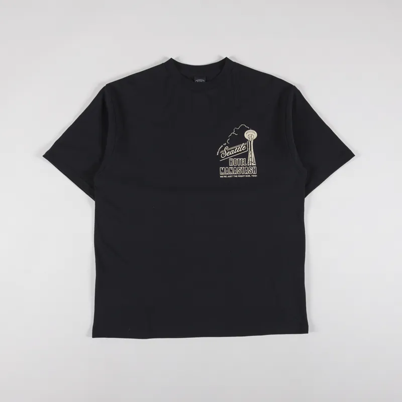 Manastash CiTee Hotel T Shirt Black-1