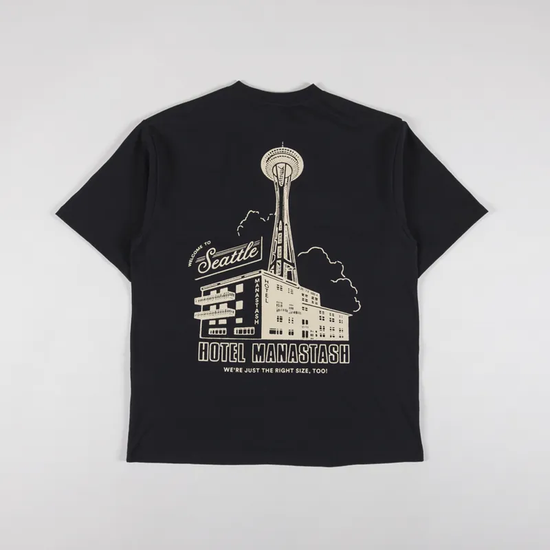 Manastash CiTee Hotel T Shirt Black