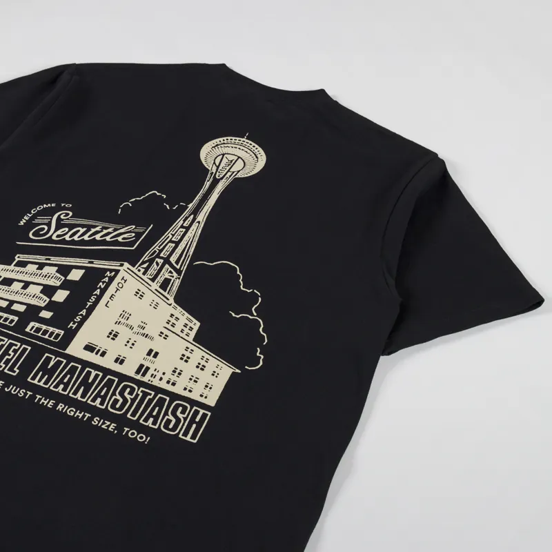 Manastash CiTee Hotel T Shirt Black-2