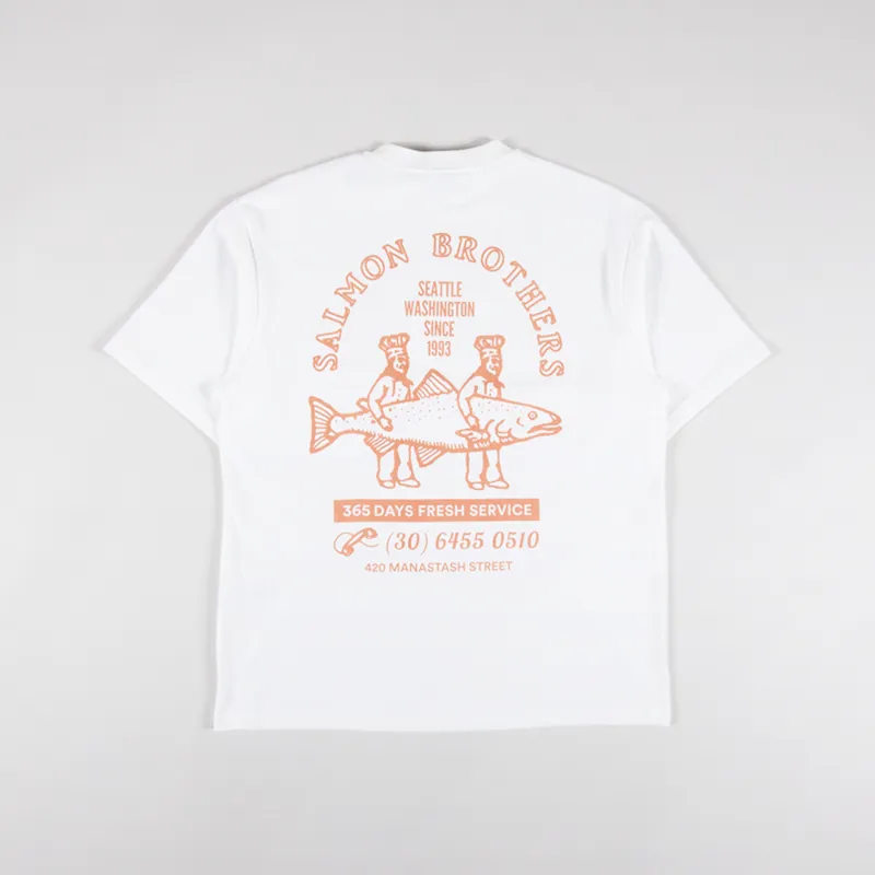 Manastash CiTee Salmon T Shirt White
